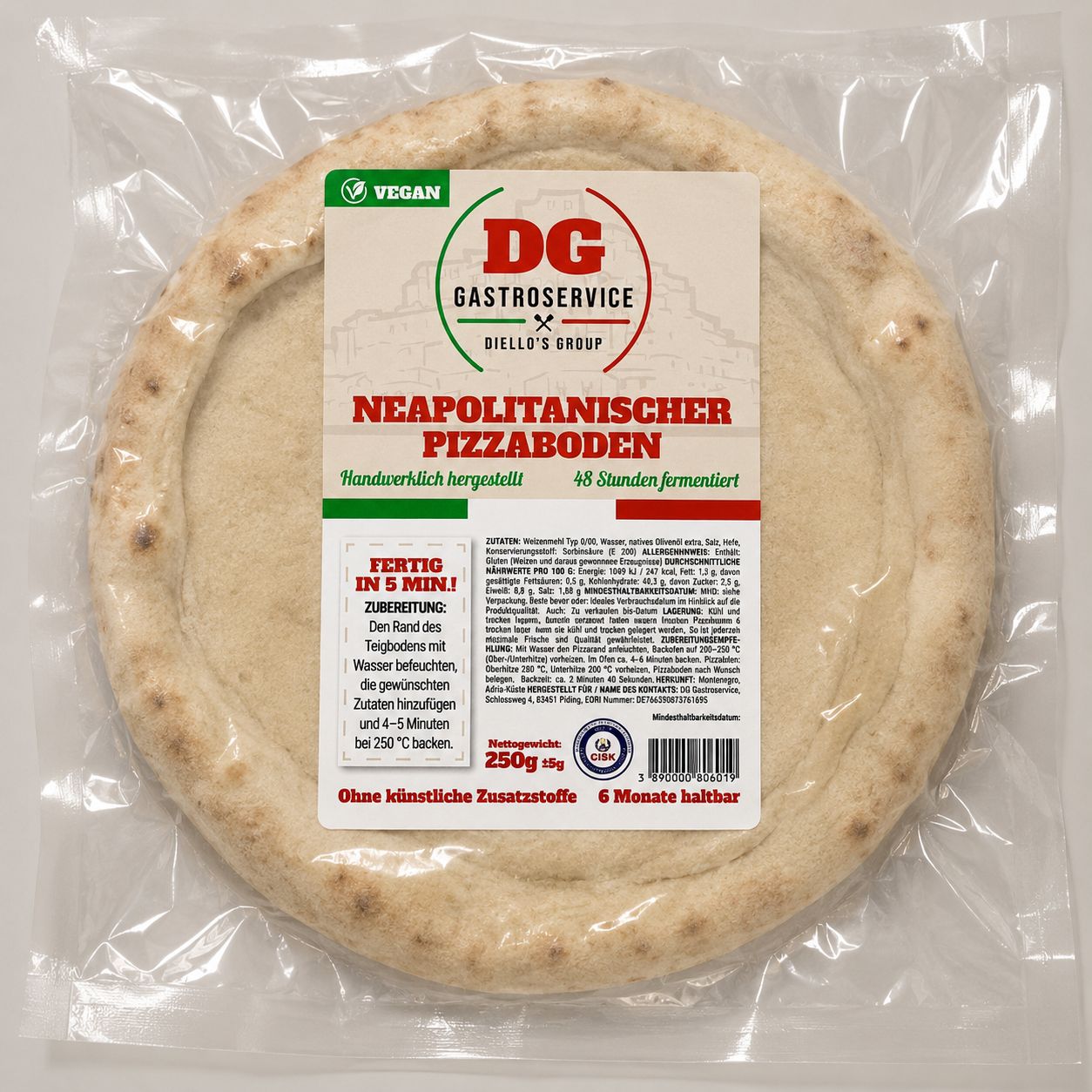 Neapolitanischer Pizzaboden Ø 32 cm